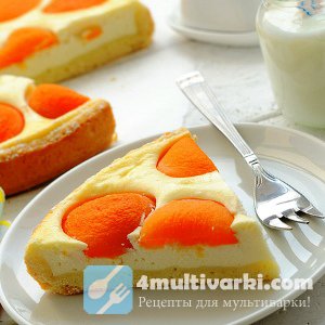 Популярный рецепт творожного пирога с абрикосами в мультиварке
