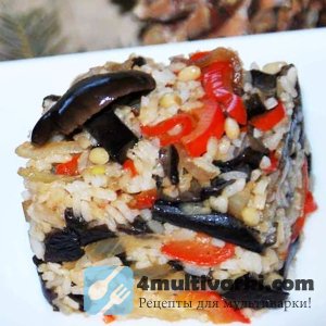 Рис с грибами в мультиварке: рецепт постного блюда