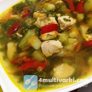 Июньский рецепт супа в мультиварке