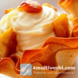 Пирожные корзиночки с творожным кремом